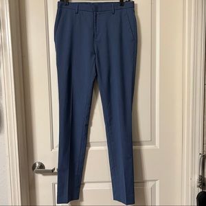 Mens super skinny blue dress pants sz 29w / 32l